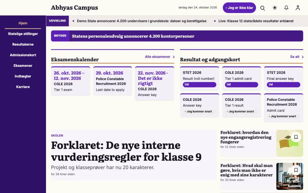Workmark – hjemmesideskabelon til Uddannelse News, skrivebordsvisning
