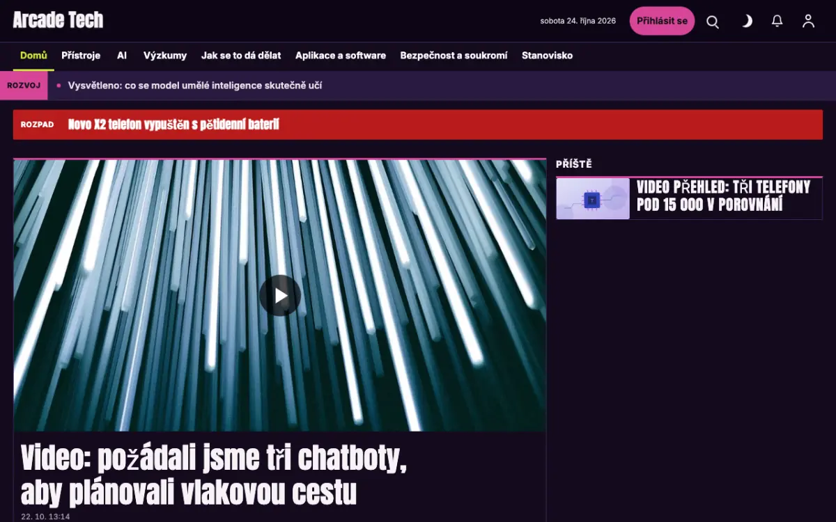 Joystick — šablona webu v kategorii Technologie: zprávy, zobrazení na počítači