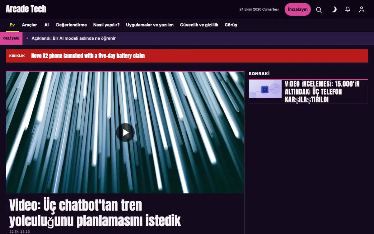 Joystick — Teknoloji Haberleri web sitesi şablonu, masaüstü görünümü