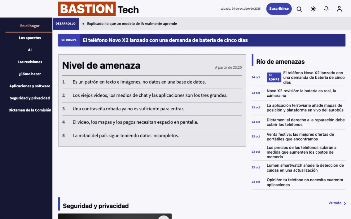 Moatguard — plantilla de sitio web de Noticias de Tecnología, vista de escritorio
