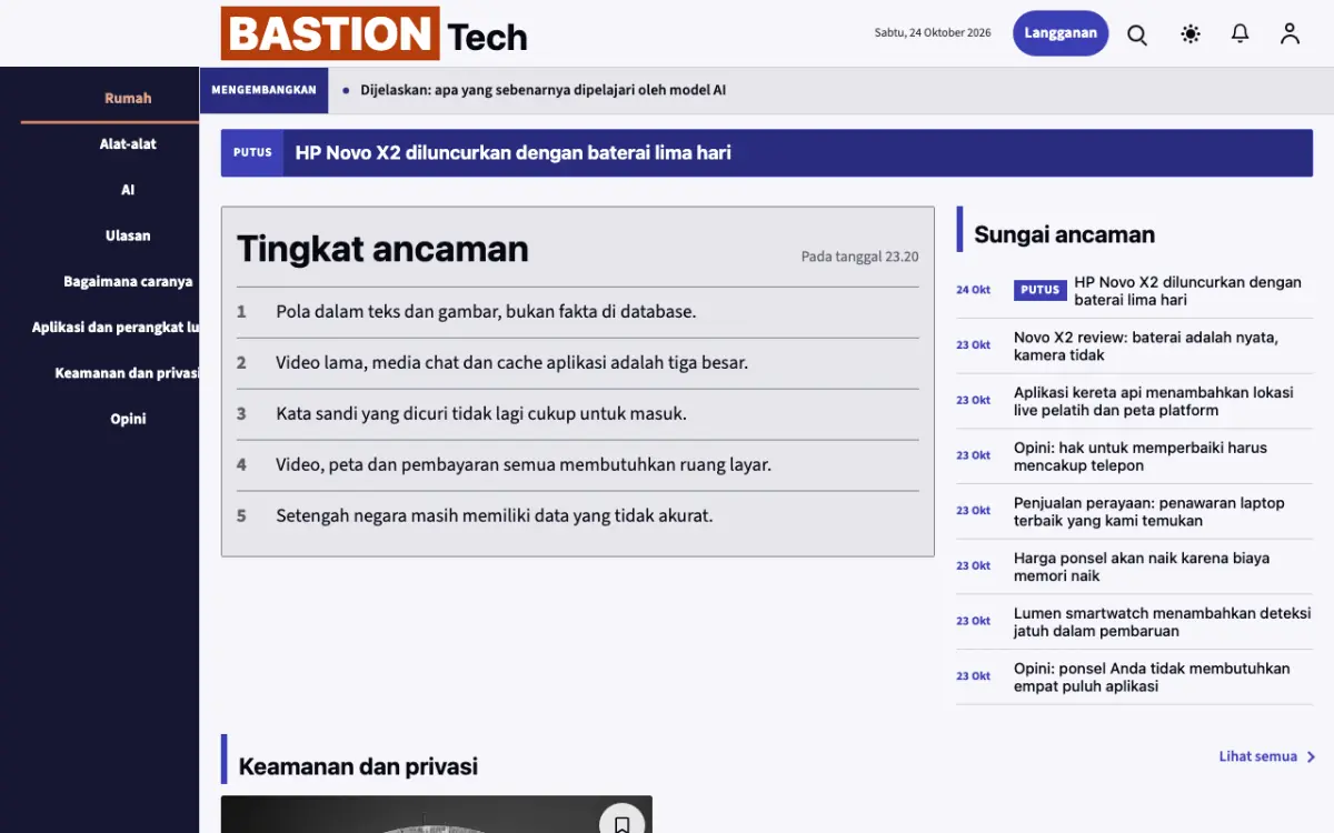 Moatguard — template situs Berita Teknologi, tampilan desktop