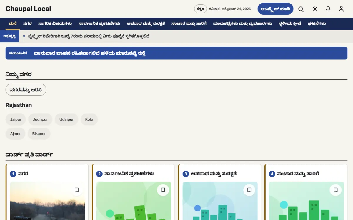 Townwell — ಸ್ಥಳೀಯ ಸುದ್ದಿ ವೆಬ್ಸೈಟ್ ಟೆಂಪ್ಲೇಟ್, ಡೆಸ್ಕ್‌ಟಾಪ್ ನೋಟ