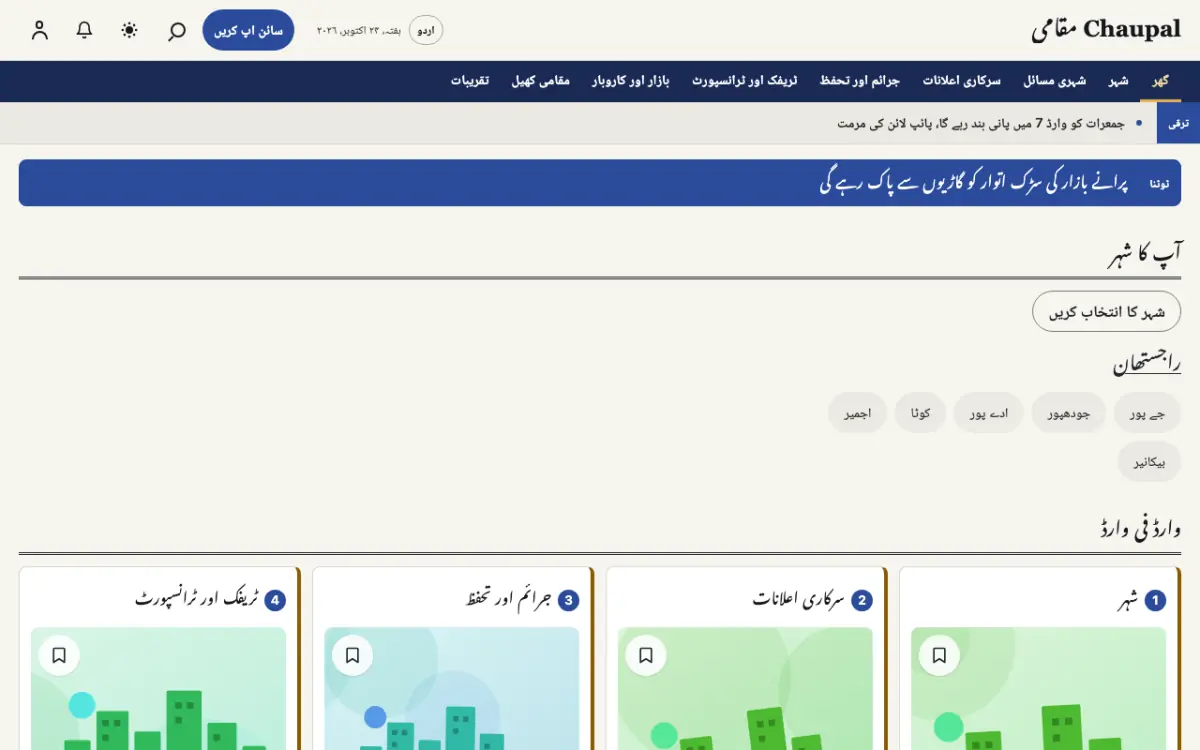Townwell — مقامی خبریں ویب سائٹ ٹیمپلیٹ، ڈیسک ٹاپ منظر