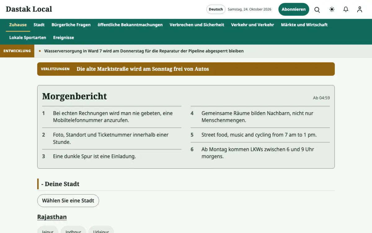 Latchpost – Website-Vorlage für Lokales-News, Desktop-Ansicht
