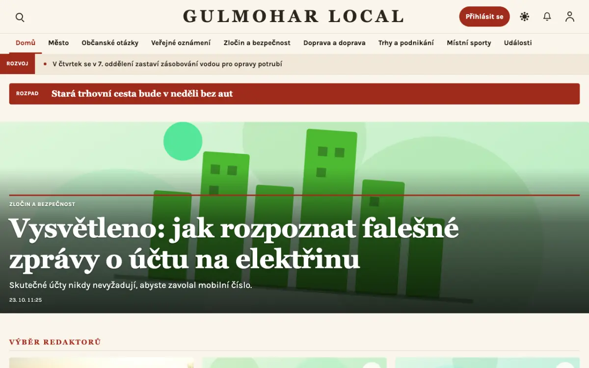 Blossomrow — šablona webu v kategorii Místní: zprávy, zobrazení na počítači
