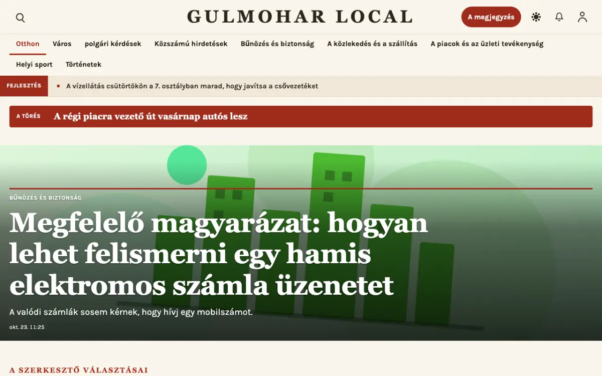 Blossomrow — Helyi: hírek weboldalsablon, asztali nézet