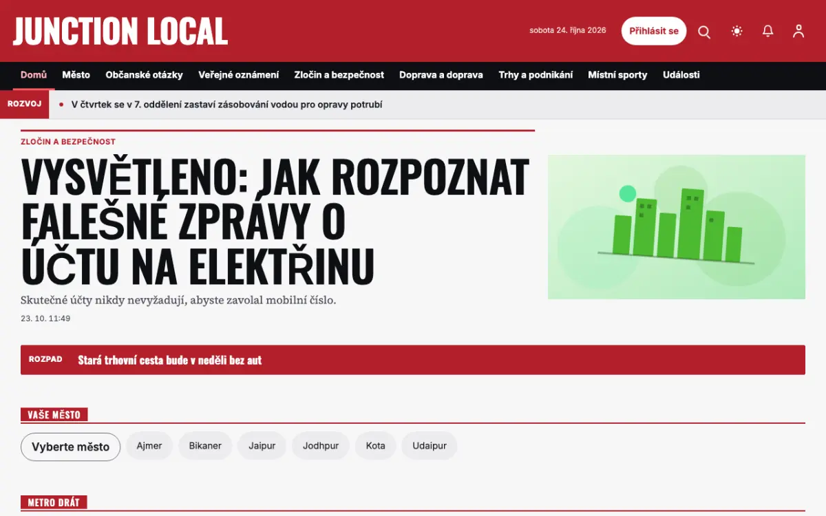 Junction — šablona webu v kategorii Místní: zprávy, zobrazení na počítači