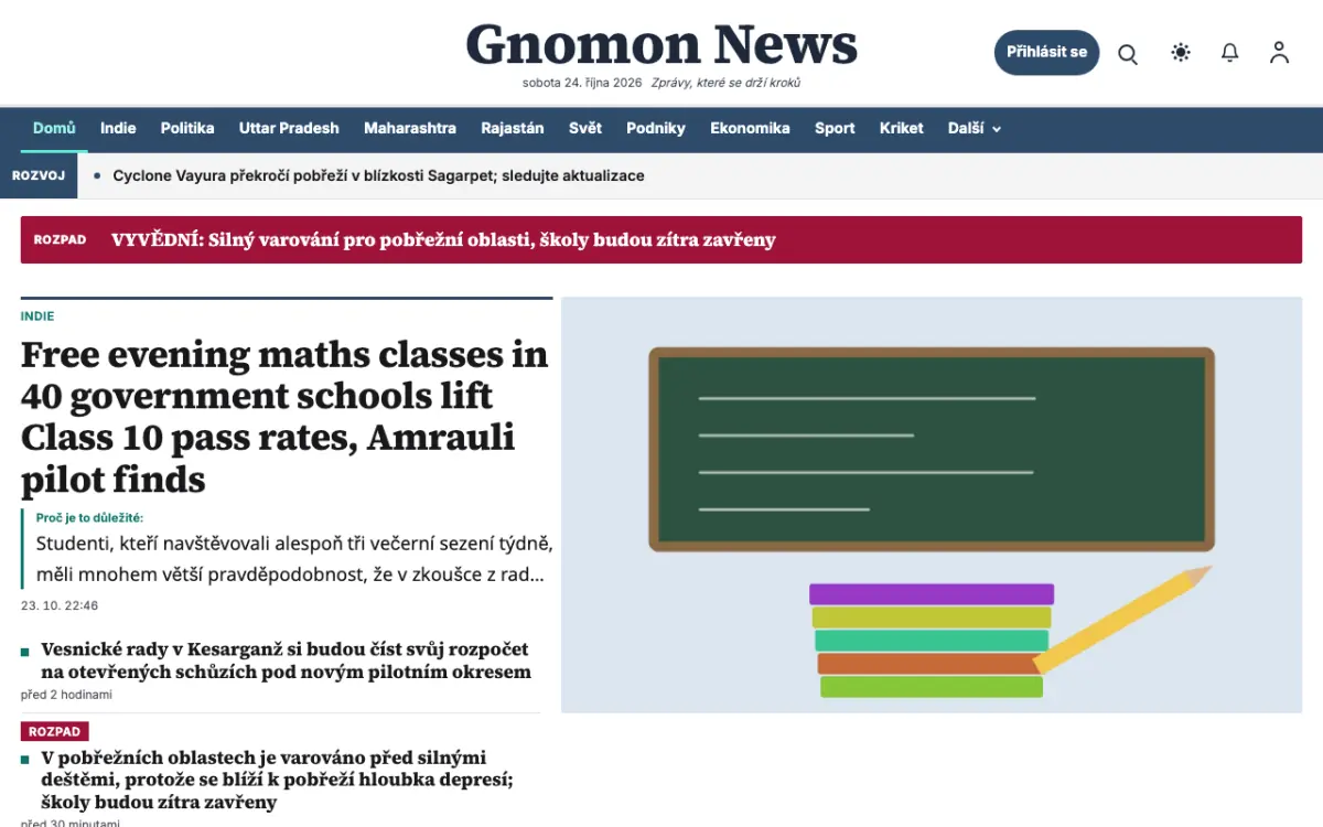Gnomon — šablona webu v kategorii Všeobecné: zprávy, zobrazení na počítači