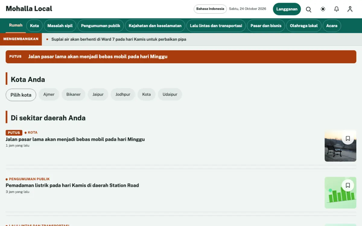 Lanewatch — template situs Berita Lokal, tampilan desktop