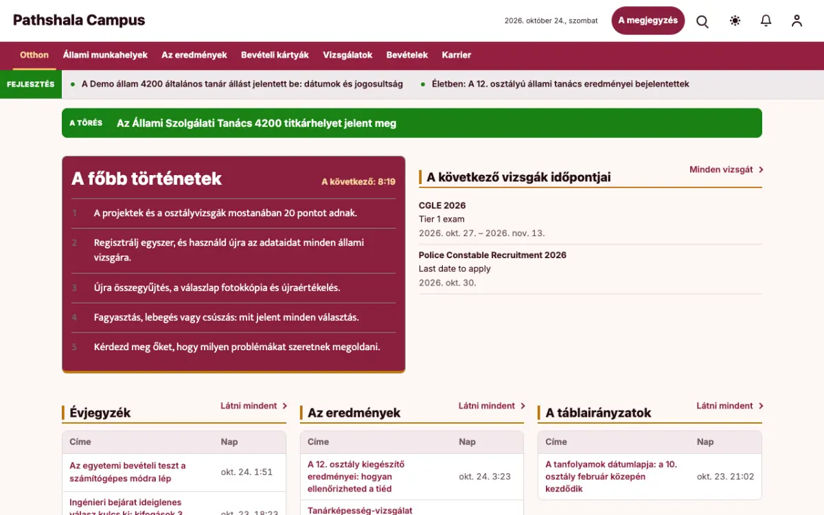 Lessonvale — Oktatás: hírek weboldalsablon, asztali nézet