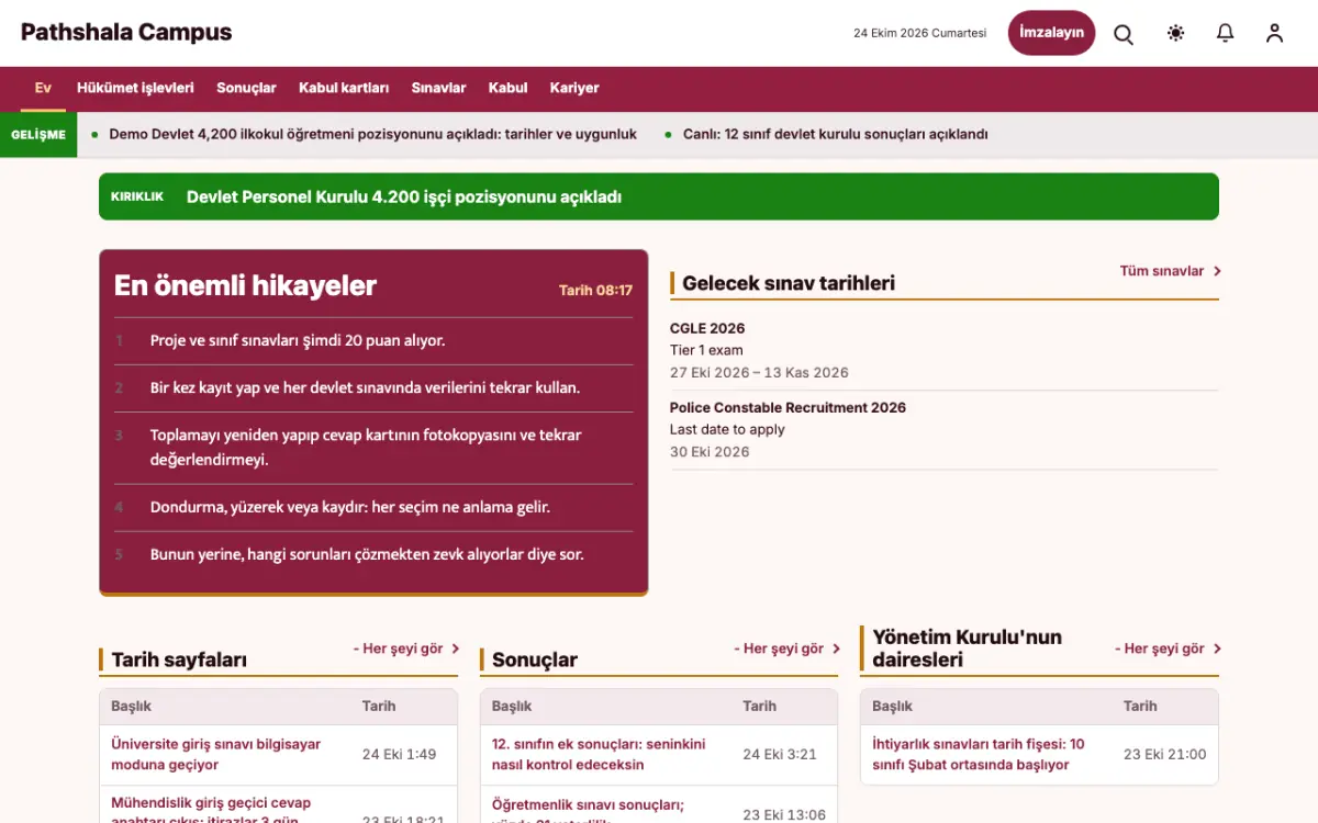 Lessonvale — Eğitim Haberleri web sitesi şablonu, masaüstü görünümü