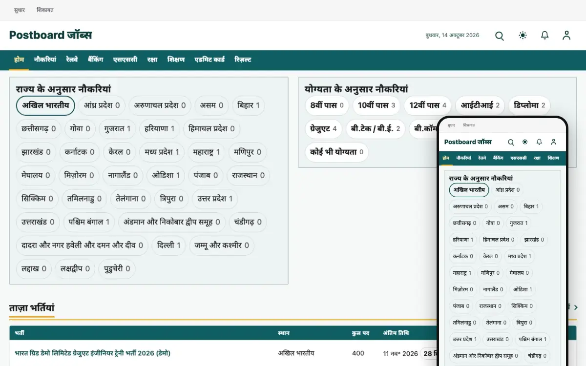 Postboard — Jobs ድረ ገጽ ንድፍ፣ የኮምፒውተር እይታ