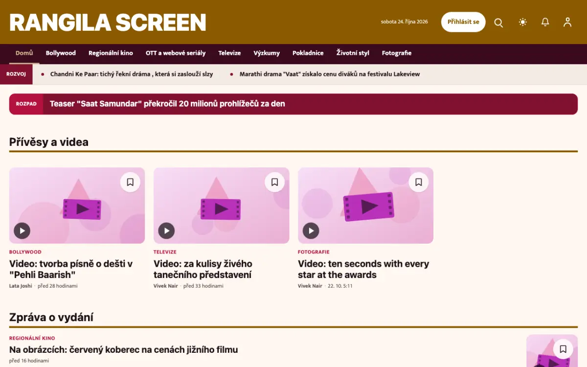 Colorcue — šablona webu v kategorii Zábava: zprávy, zobrazení na počítači