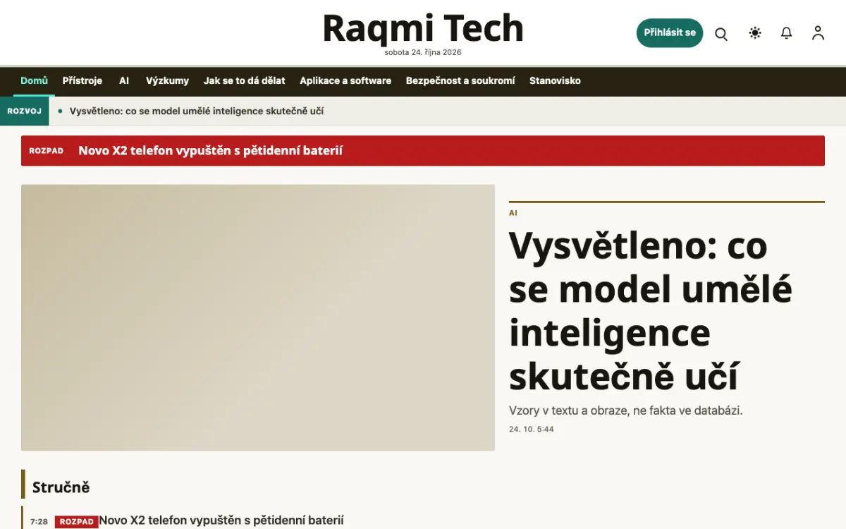 Pixelwell — šablona webu v kategorii Technologie: zprávy, zobrazení na počítači