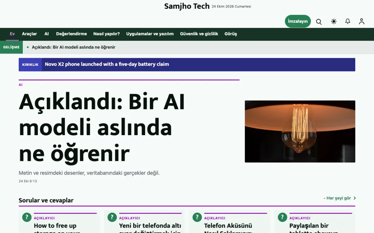 Plainbyte — Teknoloji Haberleri web sitesi şablonu, masaüstü görünümü
