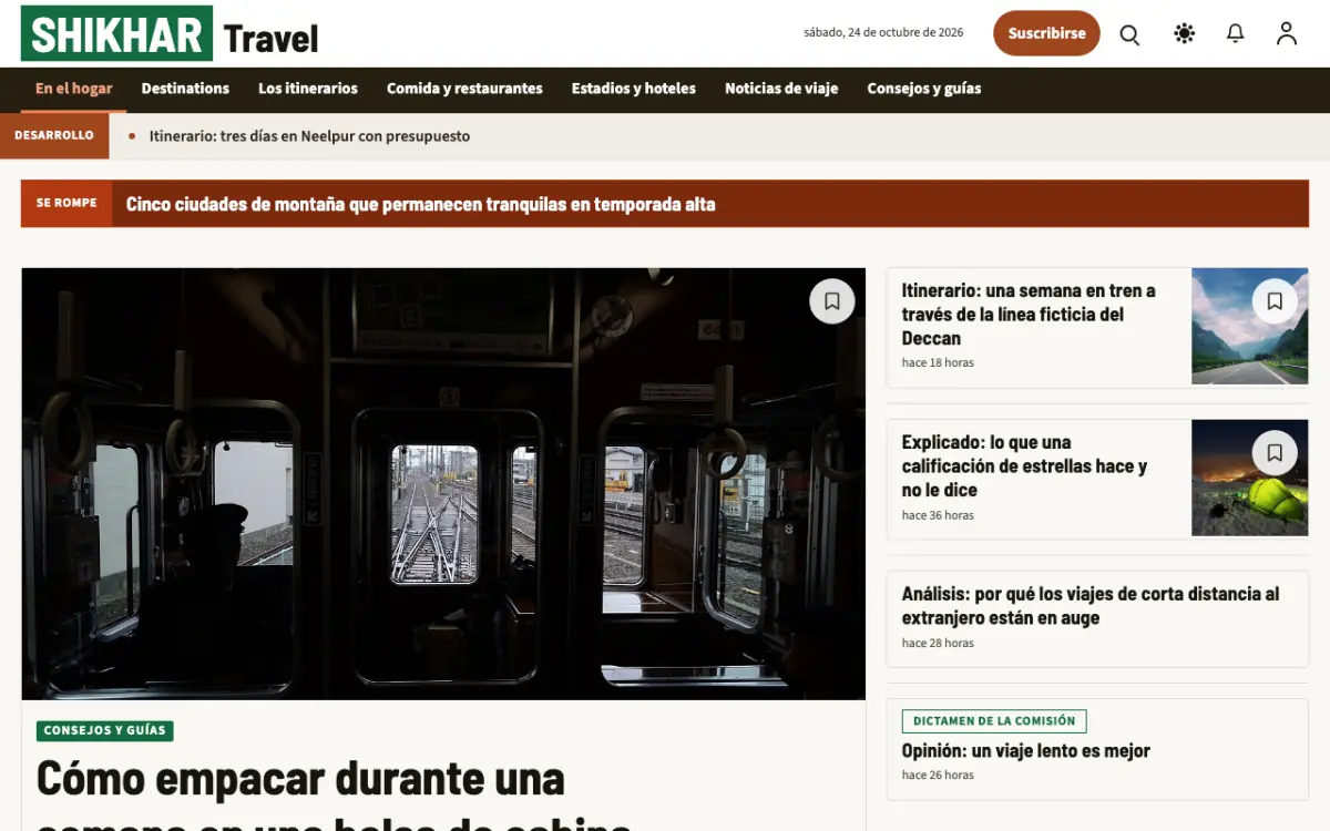 Summitwire — plantilla de sitio web de Noticias de Viajes, vista de escritorio