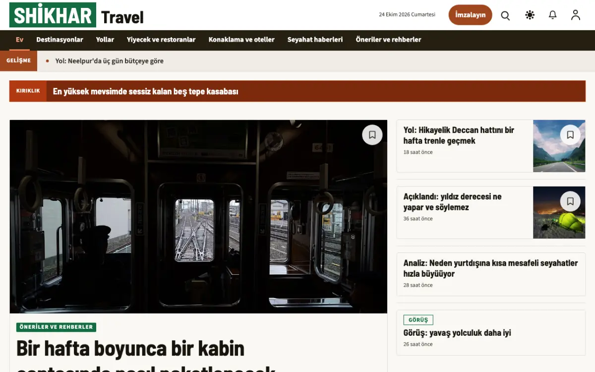 Summitwire — Seyahat Haberleri web sitesi şablonu, masaüstü görünümü