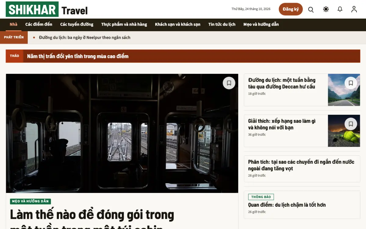 Summitwire — mẫu website Tin Du lịch, giao diện máy tính