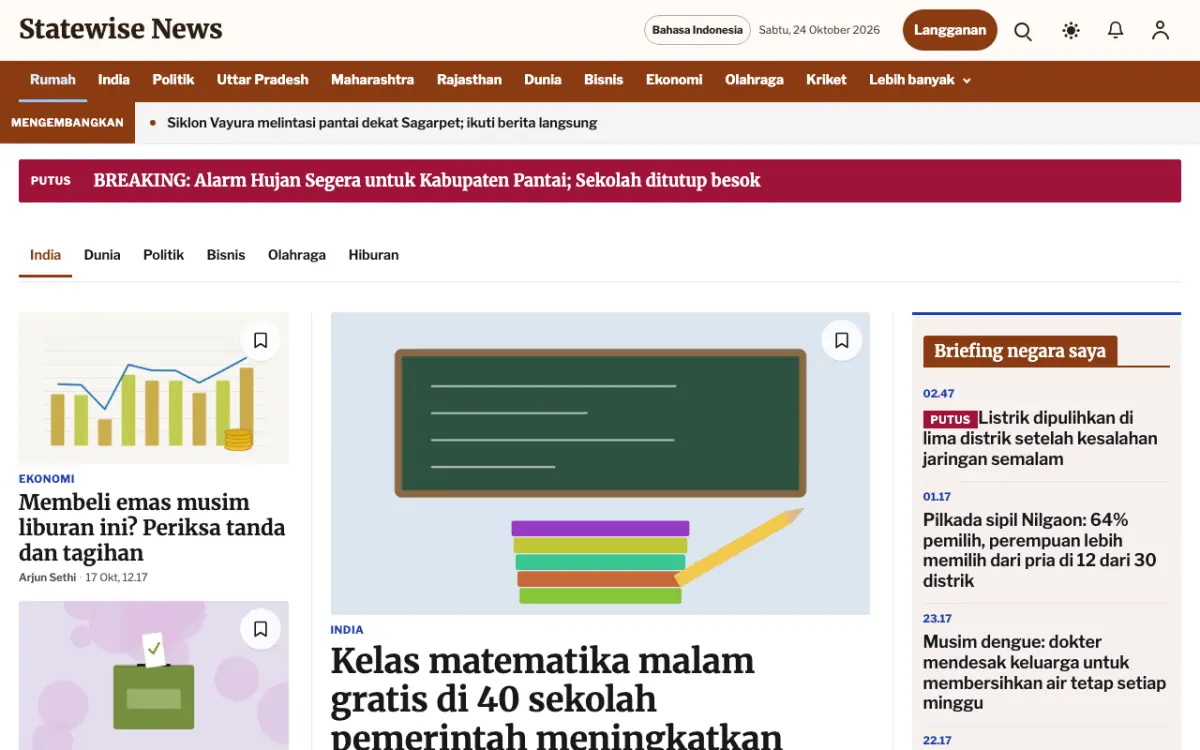 Statewise — template situs Berita Umum, tampilan desktop