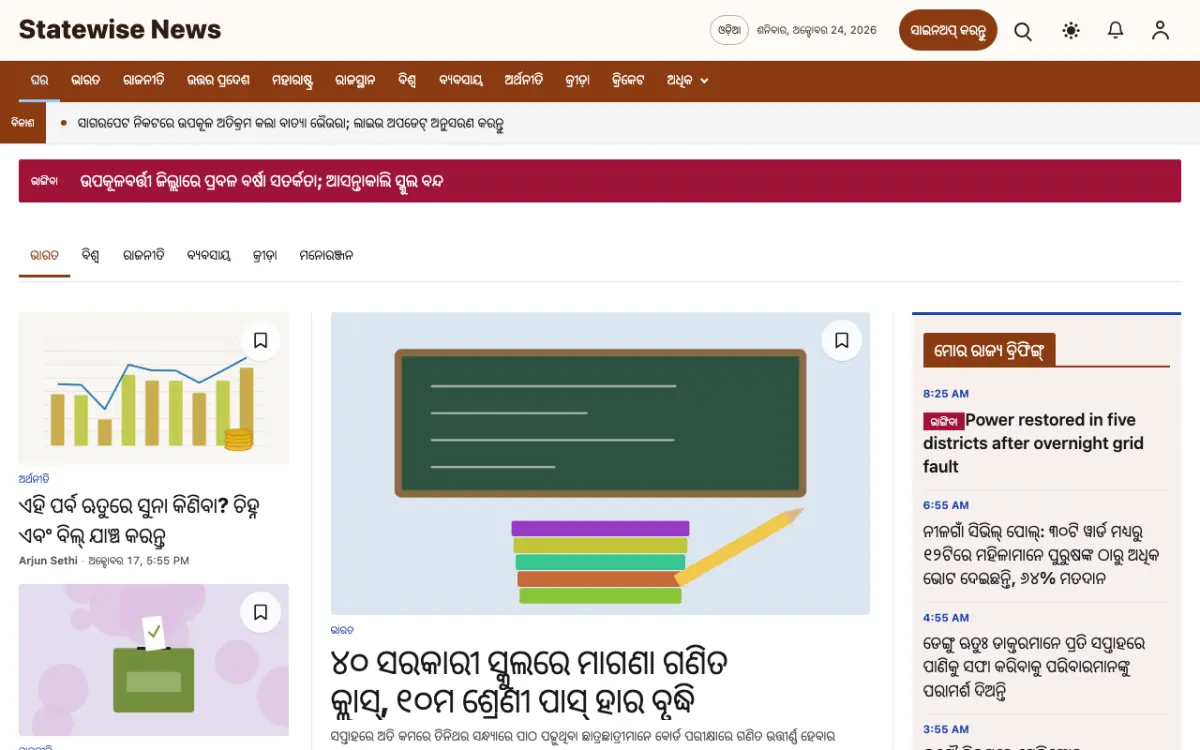 Statewise — ସାଧାରଣ ସମ୍ବାଦ ୱେବସାଇଟ୍ ଟେମ୍ପଲେଟ୍, ଡେସ୍କଟପ୍ ଦୃଶ୍ୟ