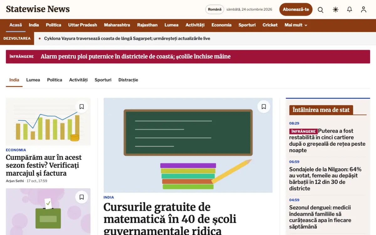Statewise – șablon de site pentru Știri Generale, vedere pe desktop