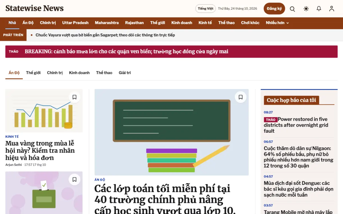 Statewise — mẫu website Tin Tổng hợp, giao diện máy tính