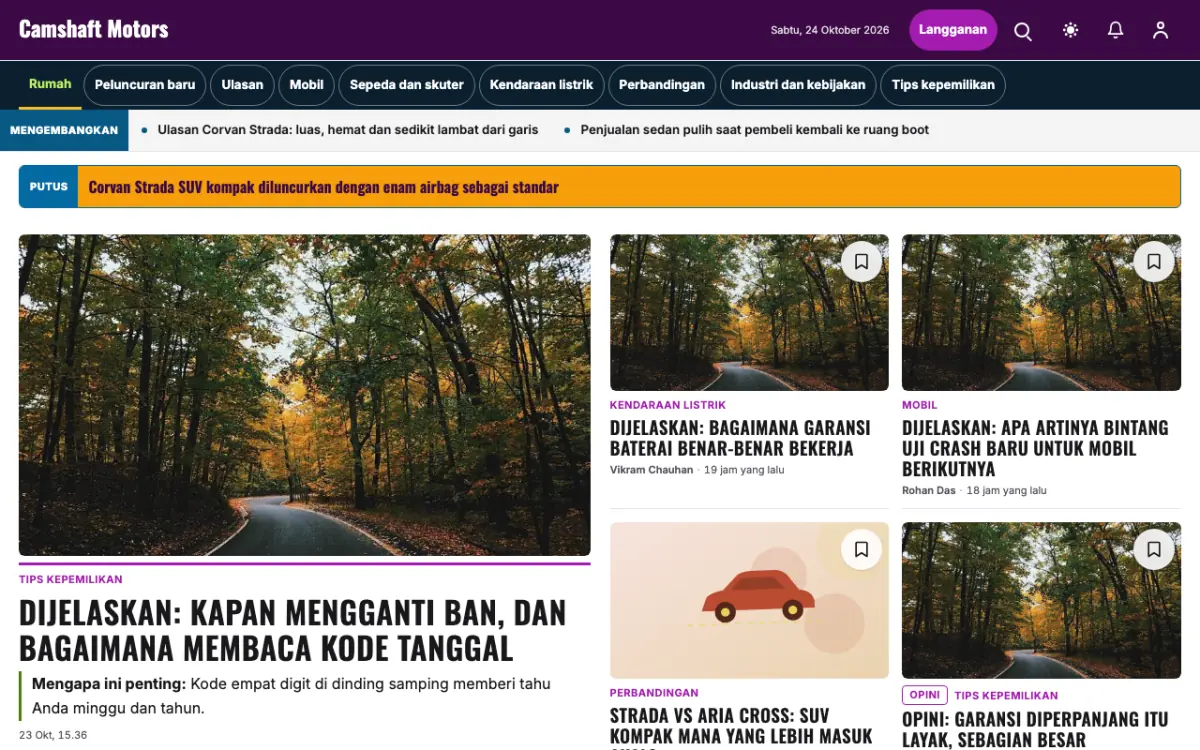 Camshaft — template situs Berita Otomotif, tampilan desktop