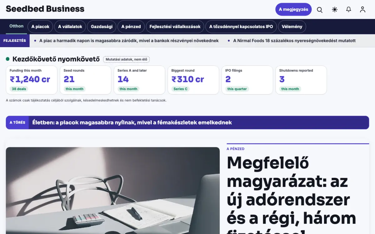 Seedbed — Üzlet: hírek weboldalsablon, asztali nézet
