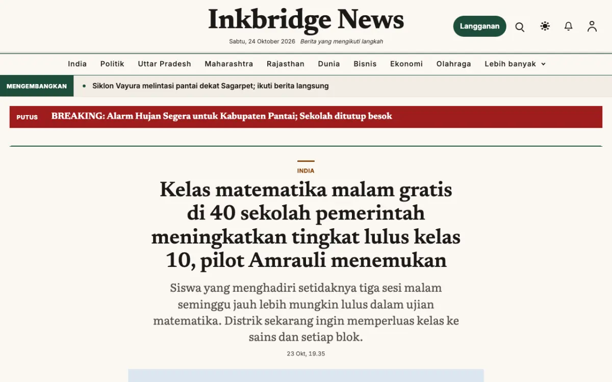 Inkbridge — template situs Berita Umum, tampilan desktop