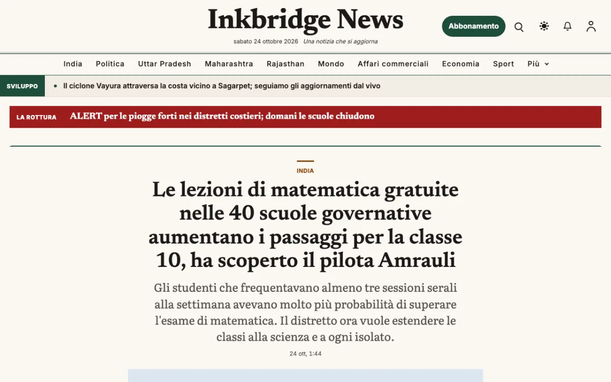 Inkbridge – template di sito per News Generali, vista desktop