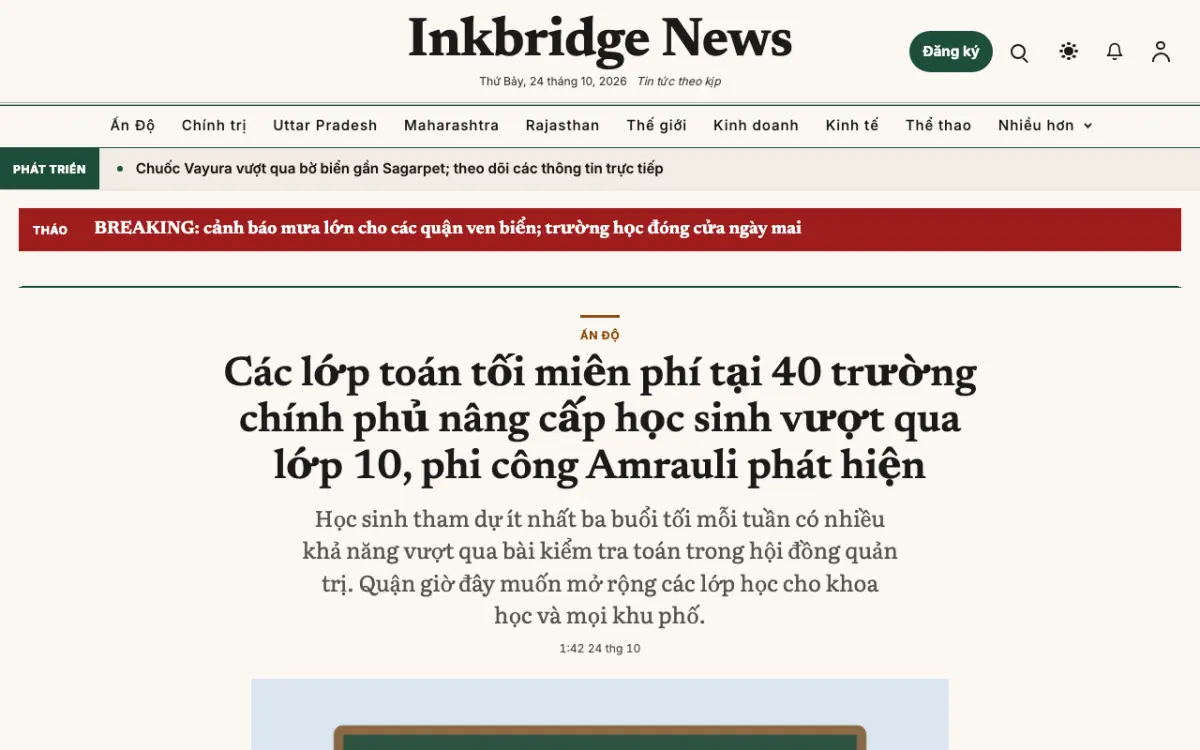 Inkbridge — mẫu website Tin Tổng hợp, giao diện máy tính