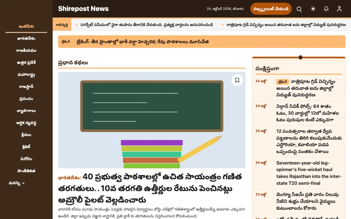 Shirepost — సాధారణ వార్తలు వెబ్‌సైట్ టెంప్లేట్, డెస్క్‌టాప్ వ్యూ